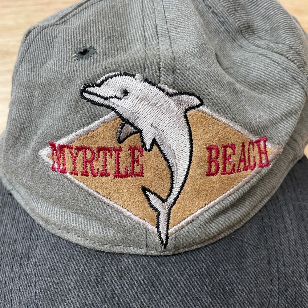 Myrtle‎ Beach Dolphin Baseball Cap - Vintage Souvenir Travel Hat